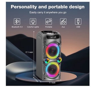 Altavoz Portátil Bluetooth 100W Negro tyoty