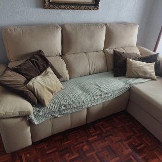 Sofá relax 3 plazas beige