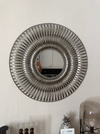 Espejo de Pared Metálico Plateado
