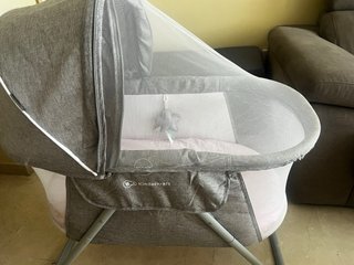 Minicuna Kinderkraft Lovi Gris+colchon