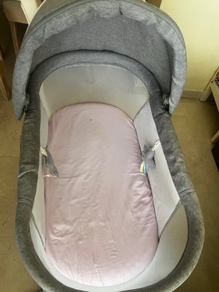 Minicuna Kinderkraft Lovi Gris+colchon