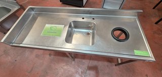 Fregadero industrial acero inoxidable 178cm