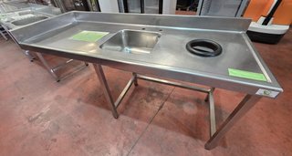 Fregadero industrial acero inoxidable 178cm