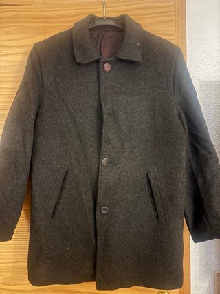 Chaquetón de paño hombre gris