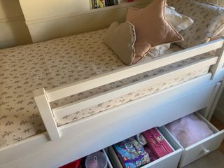 Cama nido blanca con cajones