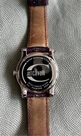 Reloj Just Cavalli púrpura y plateado