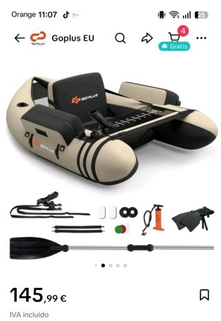 Pato de pesca Goplus EU con accesorios