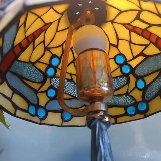 Coppia di lampade Tiffany libellula vintage