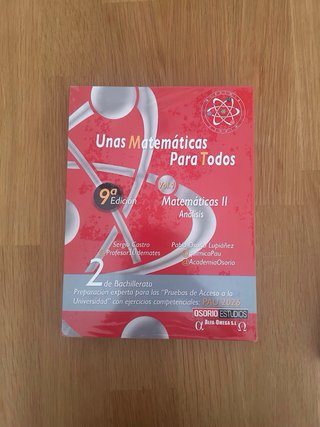 Unas matemáticas para todos, Matemáticas II, 2 ...