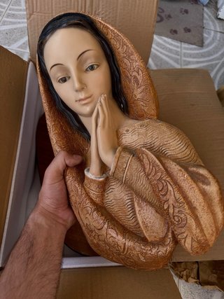 Escultura Virgen María Orando Terracota