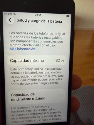 iPhone SE 2ª Gen 2020 Negro 64Gb perfecto estado