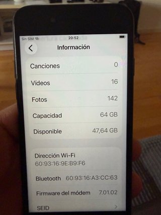 iPhone SE 2ª Gen 2020 Negro 64Gb perfecto estado