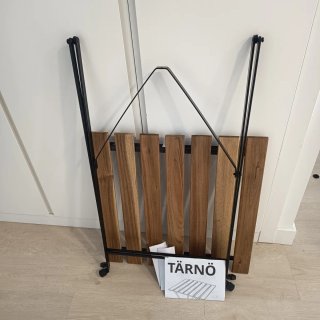 Mesa plegable balcón madera y metal