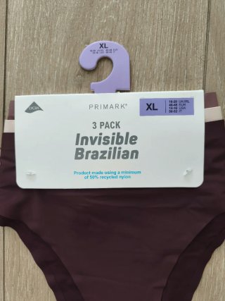 Bragas brasileñas invisibles Primark Pack 3 XL