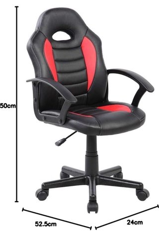 Silla Gamer Infantil Negra y Blanca