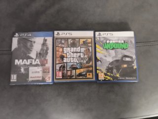Pacchetto PS4/PS5: Mafia, GTA V, NFS Unbound