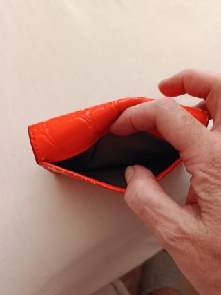 Cartera Bimba y Lola naranja efecto piel cocodrilo
