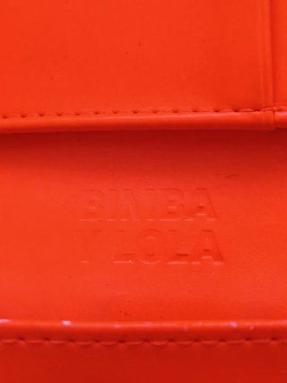 Cartera Bimba y Lola naranja efecto piel cocodrilo