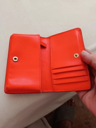 Cartera Bimba y Lola naranja efecto piel cocodrilo