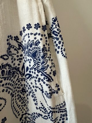 Pantalón estampado floral azul talla L