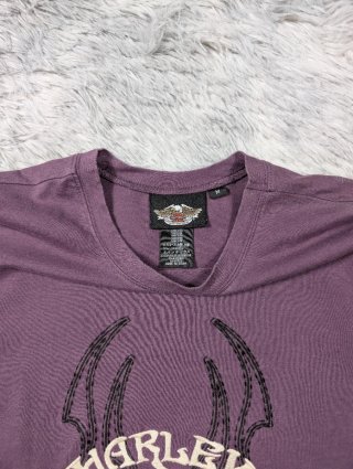 Harley Davidson Camiseta Morada Ciruela Retro Vntg