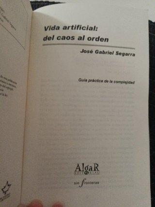 Vida Artificial Del Caos Al Orden