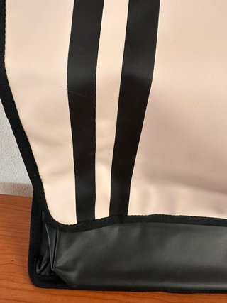 Tracolla porta computer beige/nera in pvc nuova