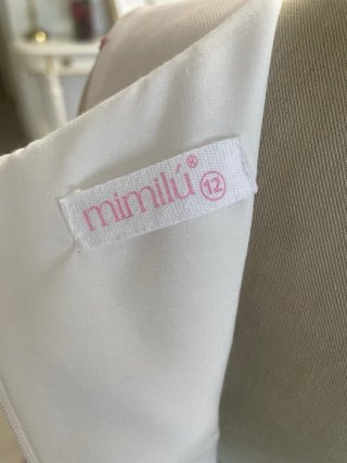 2 Vestido Comunión Blanco y Rosa Tul