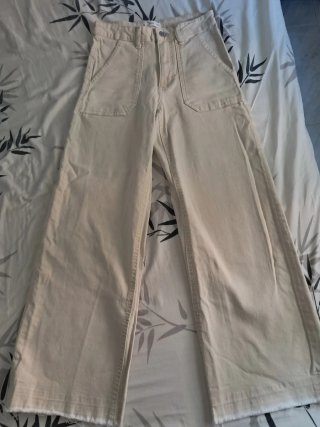 Pantalón Mango Talla S Botamangas Ancha