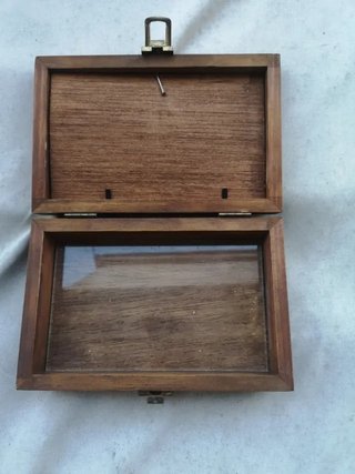 Caja madera antigua decorada 20x13