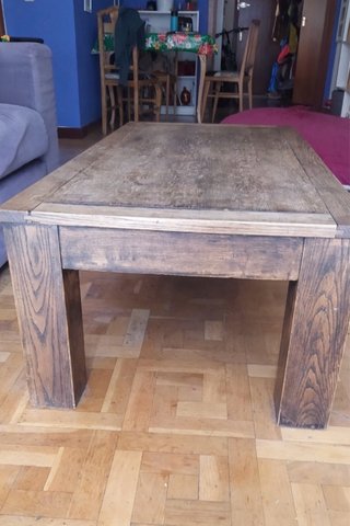 Mesa de centro de roble macizo