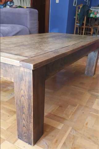 Mesa de centro de roble macizo