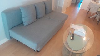 Sofá Cama Gris Tela