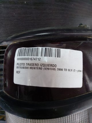 Piloto Trasero Izquierdo Montero v20/v40 GLX