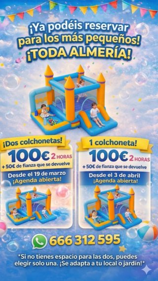 Castillo Hinchable  Fiesta Espuma por toda Almería