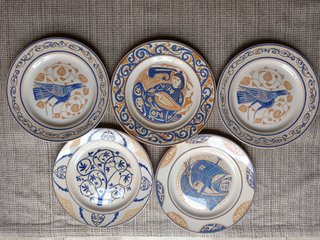 Lote 5 Platos Loza Nazarí Cerámica
