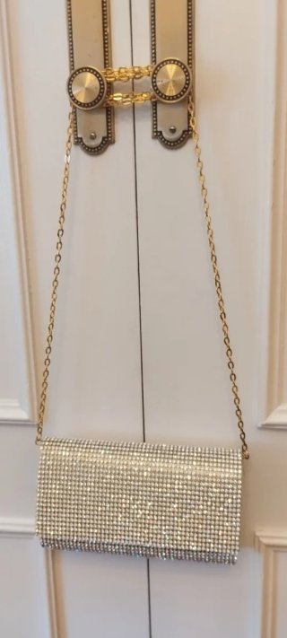 Bolso de fiesta plateado y dorado