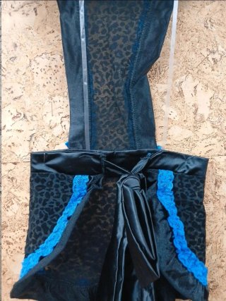 Conjunto Lenceria  Negro/Azul