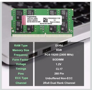 Memoria RAM DDR4 8GB 2400MHz Laptop