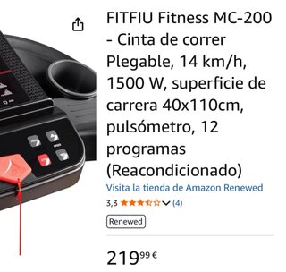 Cinta de Correr Plegable FITFIU MC-200