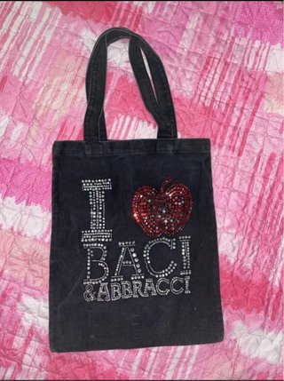 Borsa I BACI & ABBRACCI con strass