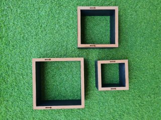 3 Cuadros Decorativos Madera Negros