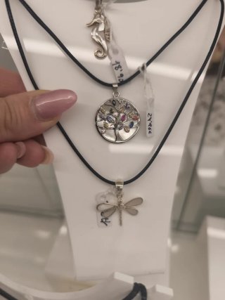 Colgantes plata Om, Árbol vida, Flor vida