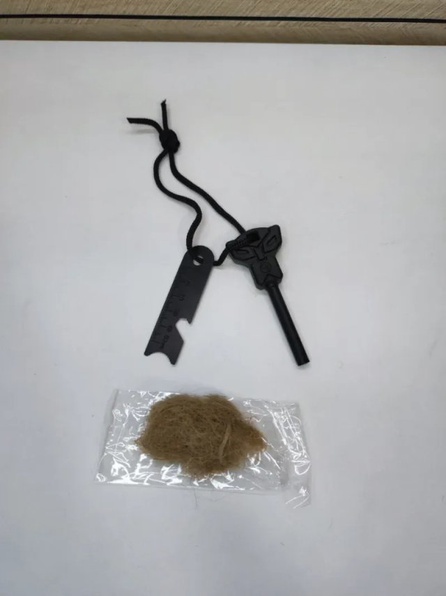 Pedernal y yute natural para fuego