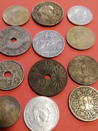 Lote de monedas españolas