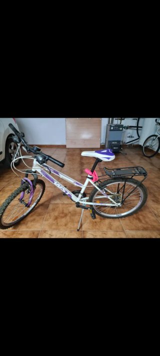 Bicicleta Niña WST Blanca y Morada