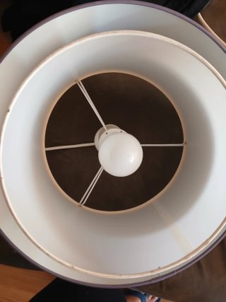 Lámpara de tela colgante