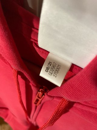 Chaqueta Adidas con cremallera rosa