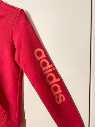 Chaqueta Adidas con cremallera rosa