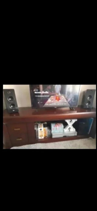 Mueble TV y Salón Madera